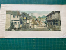 Original Railway Carraige Print, Kersey, Suffolk