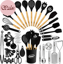 50 PCS Silicone Kitchen Utensils Set Complete Kitchen Set - 800 F Heat Resistant