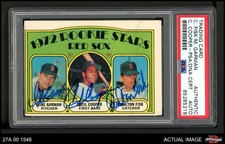1972 Topps #79 Carlton Fisk Red Sox RCs RC HOF PSA AUTO Signed