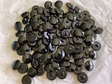 (100) BLACK-Metal Back- Diamond Design- Shank~.75”-Buttons~Sewing~Jewelry-Crafts