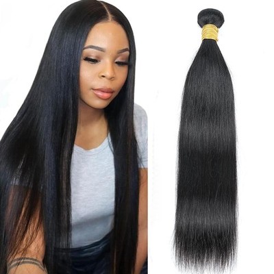 Brazilian Straight Human Hair Bundles Weaves 100% Unprocessed Virgin Straigt Hum