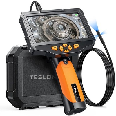 5FT Triple Lens Borescope Inspection Camera with Light, 5'' IPS Screen