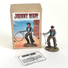 Marx Johnny West Cowboy Miniature Hand Painted Resin 15/100 3  Tall