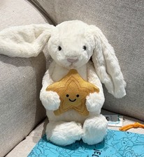 Jellycat Cream Bunny with Star 31cm new with tags dust bag encourager