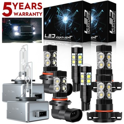 LED/HID For 2007-2014 Cadillac Escalade Headlight Fog Driving DRL Light Bulbs