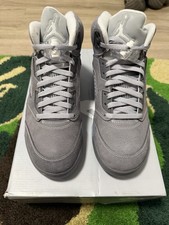 Jordan Air Jordan 5 Gray Suede High Top Sneak...