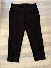 EILEEN FISHER Women's Washable Stretch Crepe Slim Ankle Pants Brown Size L