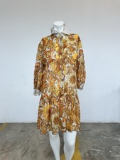 Vintage Anna Sui Psychedelic Floral Silk Blend Mini Dress Y2K 60s Mod Print