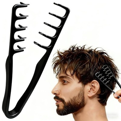 2x Locken und Texture Styling Comb, Volumizing Haarstyling mit breiten Zähnen