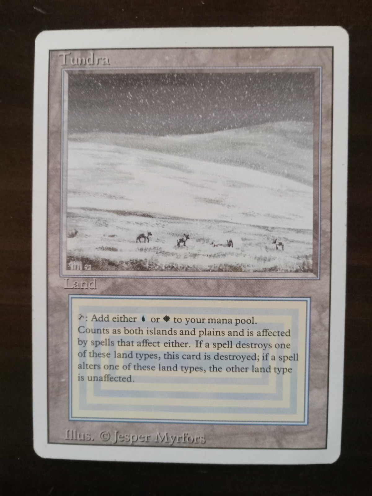 MTG Tundra Revised Edition - See picts for condition