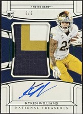 Kyren Williams 2022 Panini National Treasures Collegiate #69 Emerald 5/5 RPA