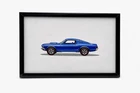 Custom Modified Mustang Hotwheels Redline Inspired 4x6 Framed Digital Canvas Art
