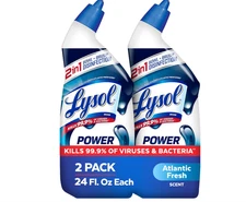 New Lysol Power Toilet Bowl Cleaner 24 Oz 2-Pack 48 Oz