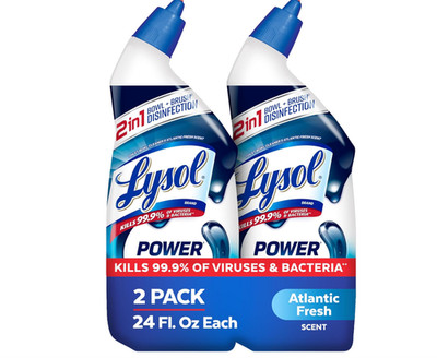 New Lysol Power Toilet Bowl Cleaner 24 Oz 2-Pack 48 Oz