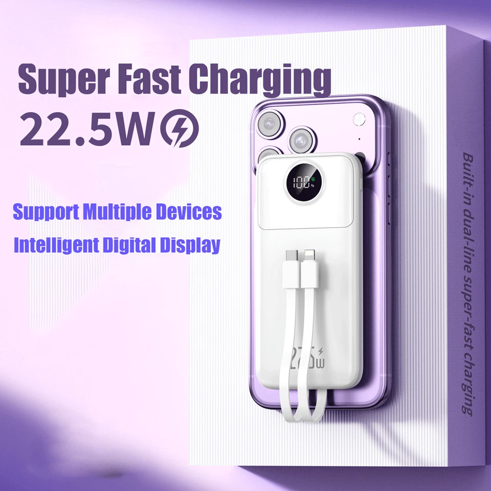 Портативный банк питания 100000 мАч сверхбольшой емкости для быстрой зарядки сотового телефона - Изображение 2 из 4