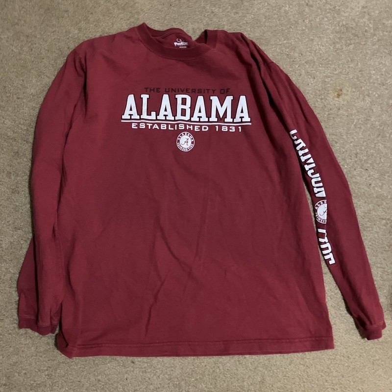 Burgundy University of Alabama long sleeve shirt size XL