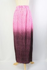 Authentic ISSEY MIYAKE Pink/Purple Gradient Color Pleats Skirt 234 0517a