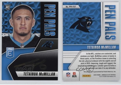 2025 Donruss Elite Pen Pals Variation Black Gold Ink Tetairoa McMillan Auto 0xh3 - Picture 3 of 3