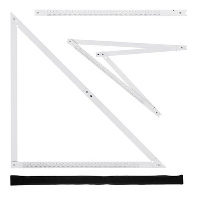 Folding triangular square, 48 inches, aluminium frame carpenter's square