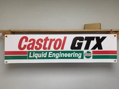 Castrol GTX Banner Liquid Engineering Motor Oil Workshop Garage  Wall Display - Image 1 of 4