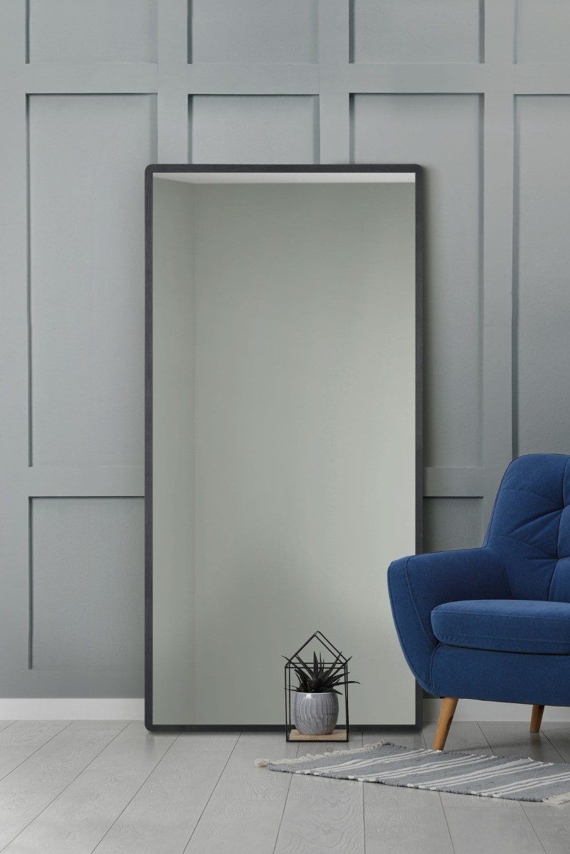 The Naturalis New Large Black Oak Rounded Corners Mirror 67"" X 33"" 170 x 85cm