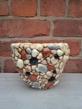 Vintage 1960's Sylvac pottery indoor plant pot holder pebble design 