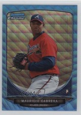 2013 Bowman Chrome Wrapper Redemption Blue Wave Refractor Mauricio Cabrera 3v8