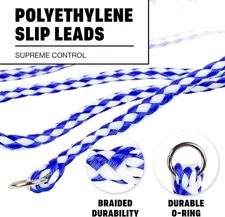 Durable Braided Poly Dog Slip Leads, Animal Control Kennel 5 FT leash