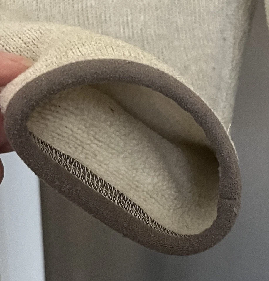 Chaqueta polar Arc'teryx CUBIERTA cremallera completa Polartec crema con ribete gris para mujer GRANDE Foto 4 de 4