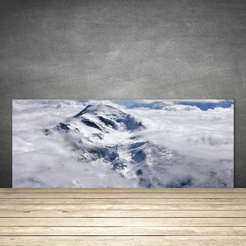 Crédence De Cuisine En Verre Imprimé - Motif Paysage Montagnes Forêt Lac - Dimensions 125x50 Cm
