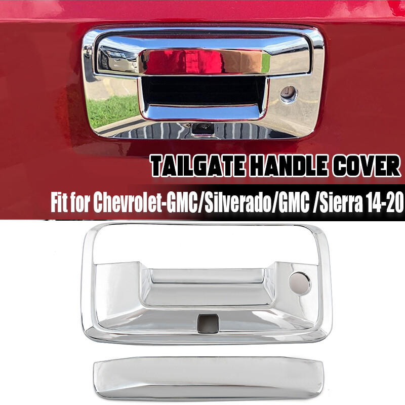 14-17 Chevy Silverado Chrome 2 Door Handle Cover Tailgate Cover W/o - Foto 6
