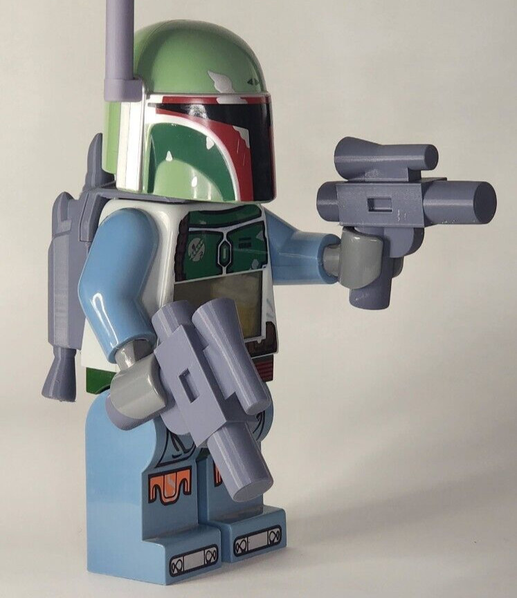 PLA+ 2 Pack! Scoped Blaster Pistols for Lego Star Wars Alarm Clocks - 3D Print