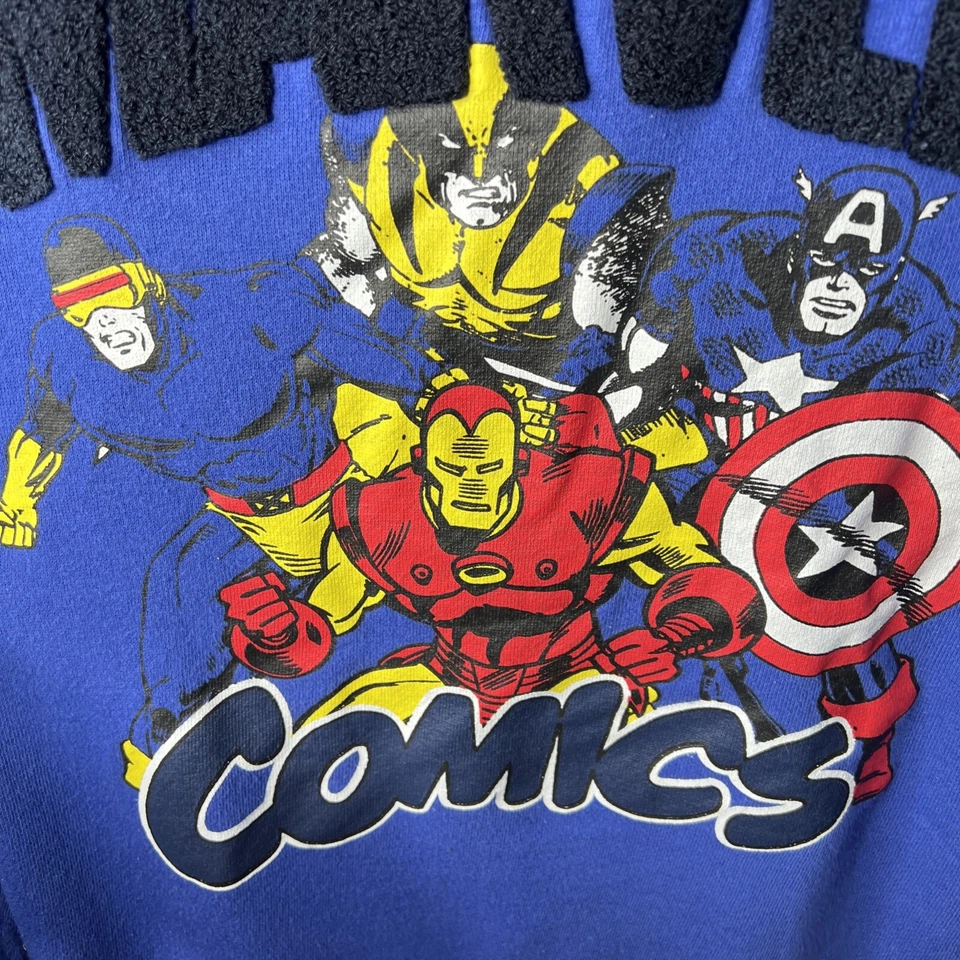 MARVEL Unisex Blue Avengers Comics Graphic Long Sleeve SweatShirt L - Image 3 of 4