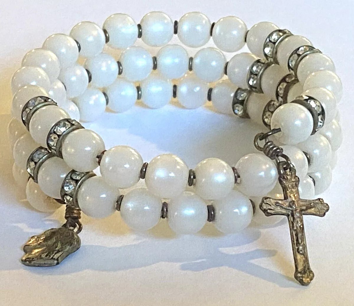 Amazonite Rosary Wrap Bracelet | Silver St. Benedict's Medal | Partridge  Parish