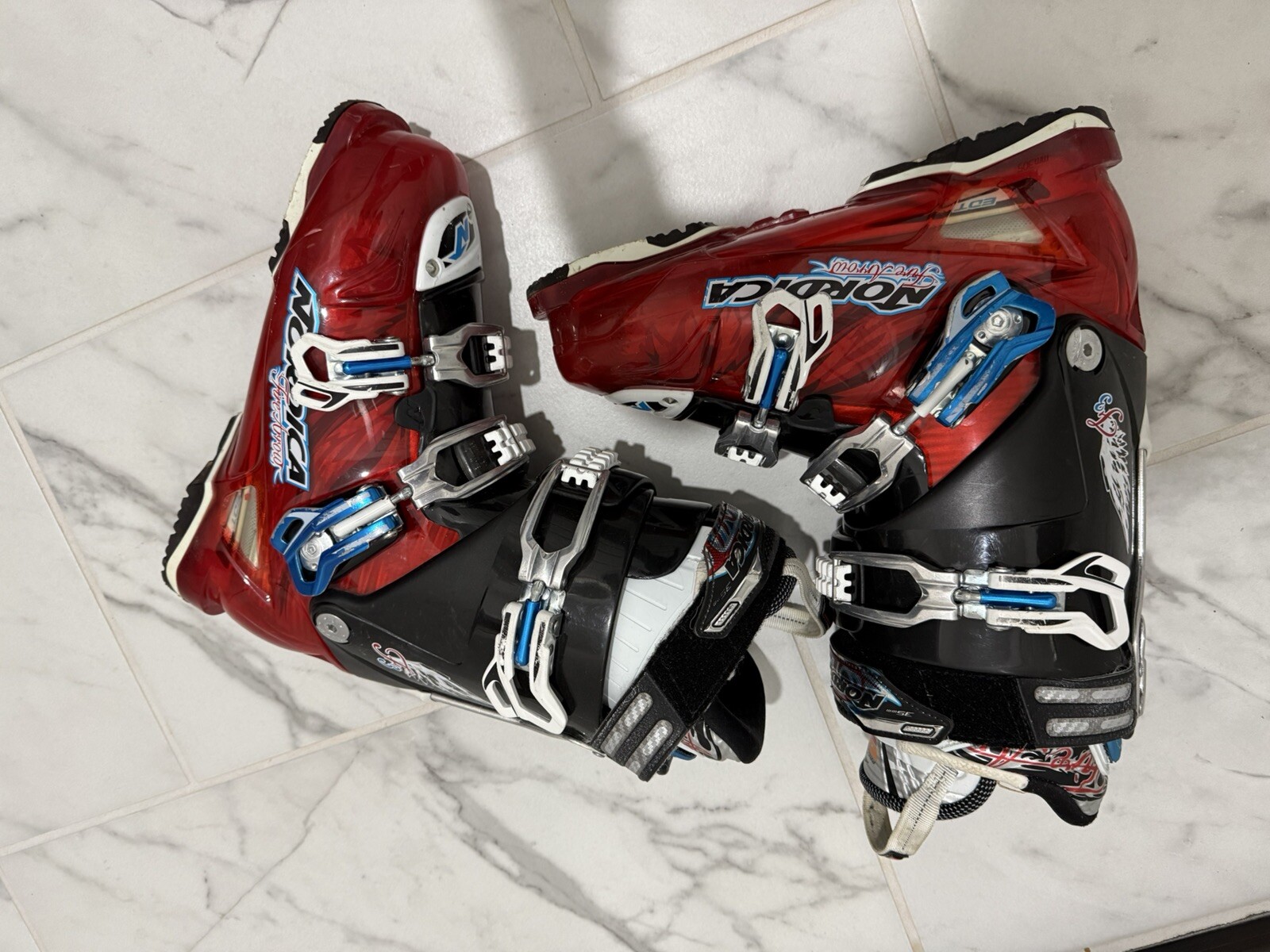 SALOMON Nordica Fire Arrow F3 Rosso Nero 265 305 mm Buone Condizioni Usato Poche!