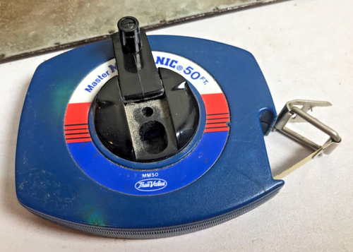 True Value Master Mechanic 50 Foot Measuring Tape Make USA Wind Up Metal Tape - Picture 7 of 7
