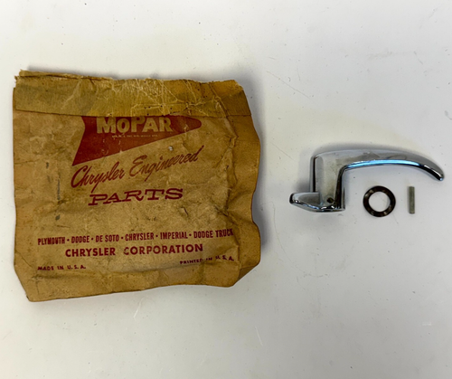 1961-1962 Dodge Plymouth Front Left Vent Wing Window Handle Chrome 2167917 NOS - Picture 3 of 12