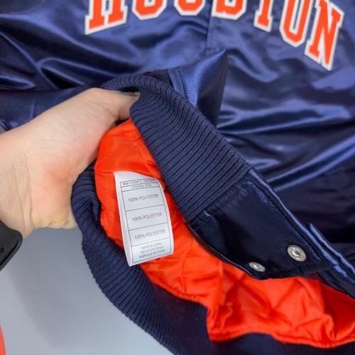 NWT HOUSTON ASTROS BOMBER NYLON JACKET MITCHELL & NESS SIZE L - Picture 5 of 6
