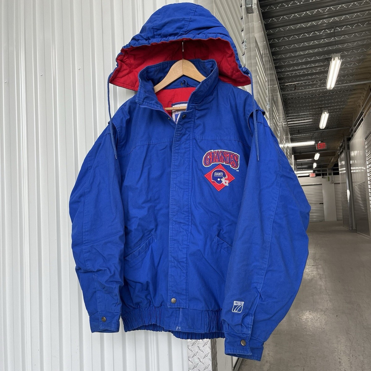 Vintage Vtg 1990s 90s NFL New York NY Giants Logo 7 Puffer Jacket