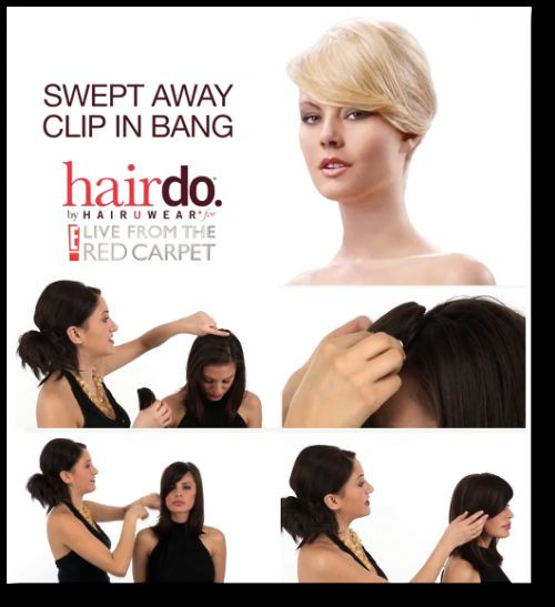 HairDo Swept Away Angled Clip-in bangs Jessica Simpson Hair
