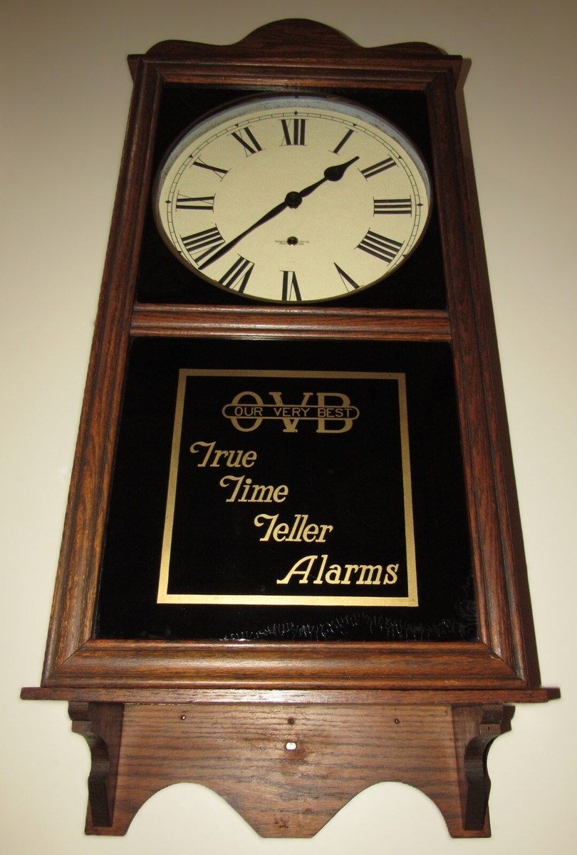 Antique New Haven Advertising Store Regulator Wall Clock 8-Day