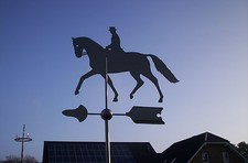 Wetterfahnen, Wetterfahne , Edelstahl, Dressurreiter, orig. Wetterfahnen Knirsch