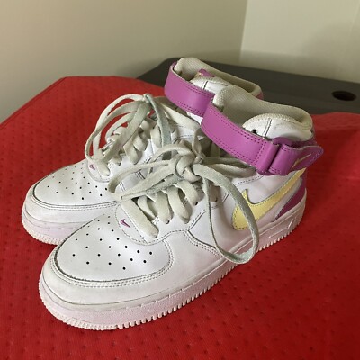 Big Kids' Nike Air Force MId Casual Shoes DH2933 100 Size 5Y