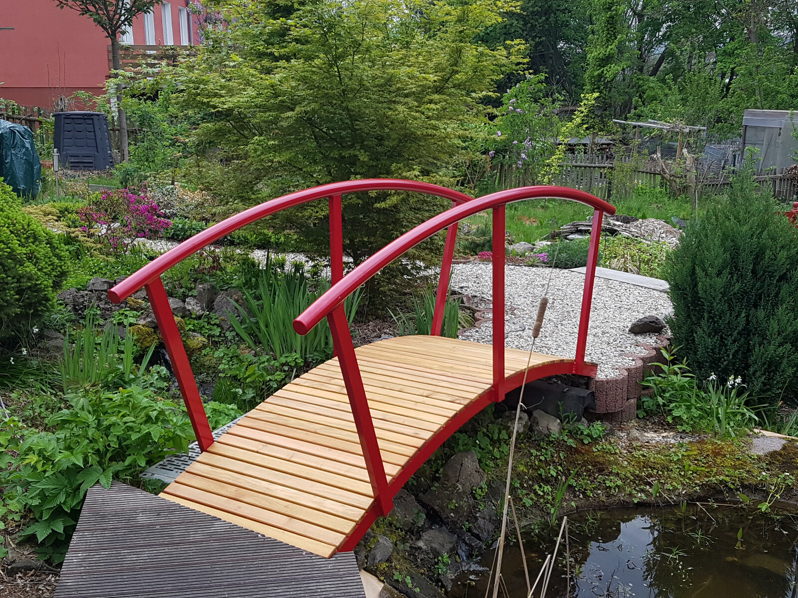 Teichbrücke Teichbrücken Gartenbrücke Koiteichbrücke mit und ohne
