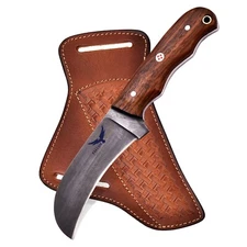 Handmade Lineman's Hawkbill Knife with Sheath, Fixed blade Electrician knife