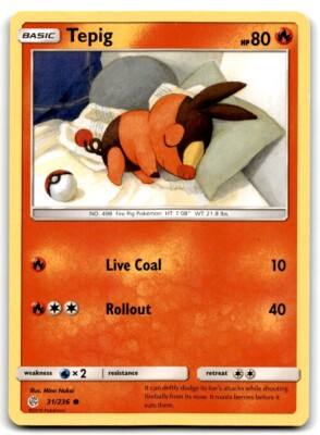 2019 Sun & Moon - Cosmic Eclipse Tepig nm Basic/Common #31