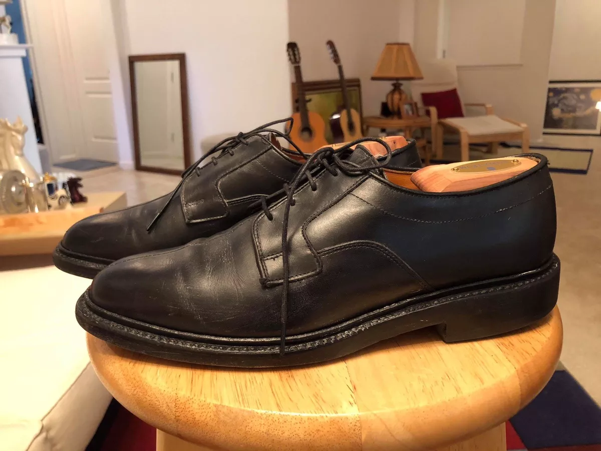 Allen Edmonds Dickson Black Mens US7D USA Leather Split Toe