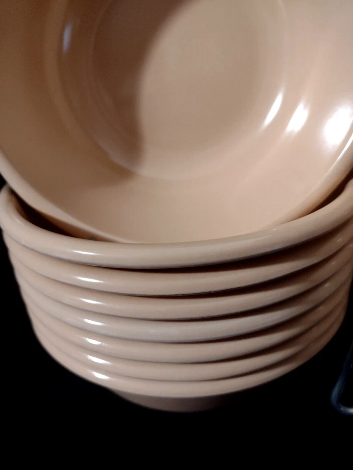 Set/9 RUBBERMAID (9) 6" Peach Orange Cereal Bowls 3836 9 Vintage EXCELLENT! - Image 4 of 4