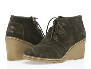 Toms para mujeres Verde Gamuza Desierto Botines de cuña Talla 6 | eBay