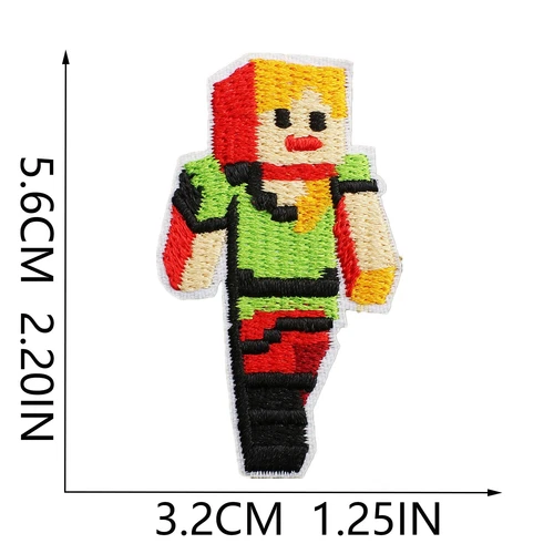 12/16 Stück Minecraft Patches Mosaik Welt Stickerei Bügelbild Applikation Jacken Jeans - Bild 2 von 20